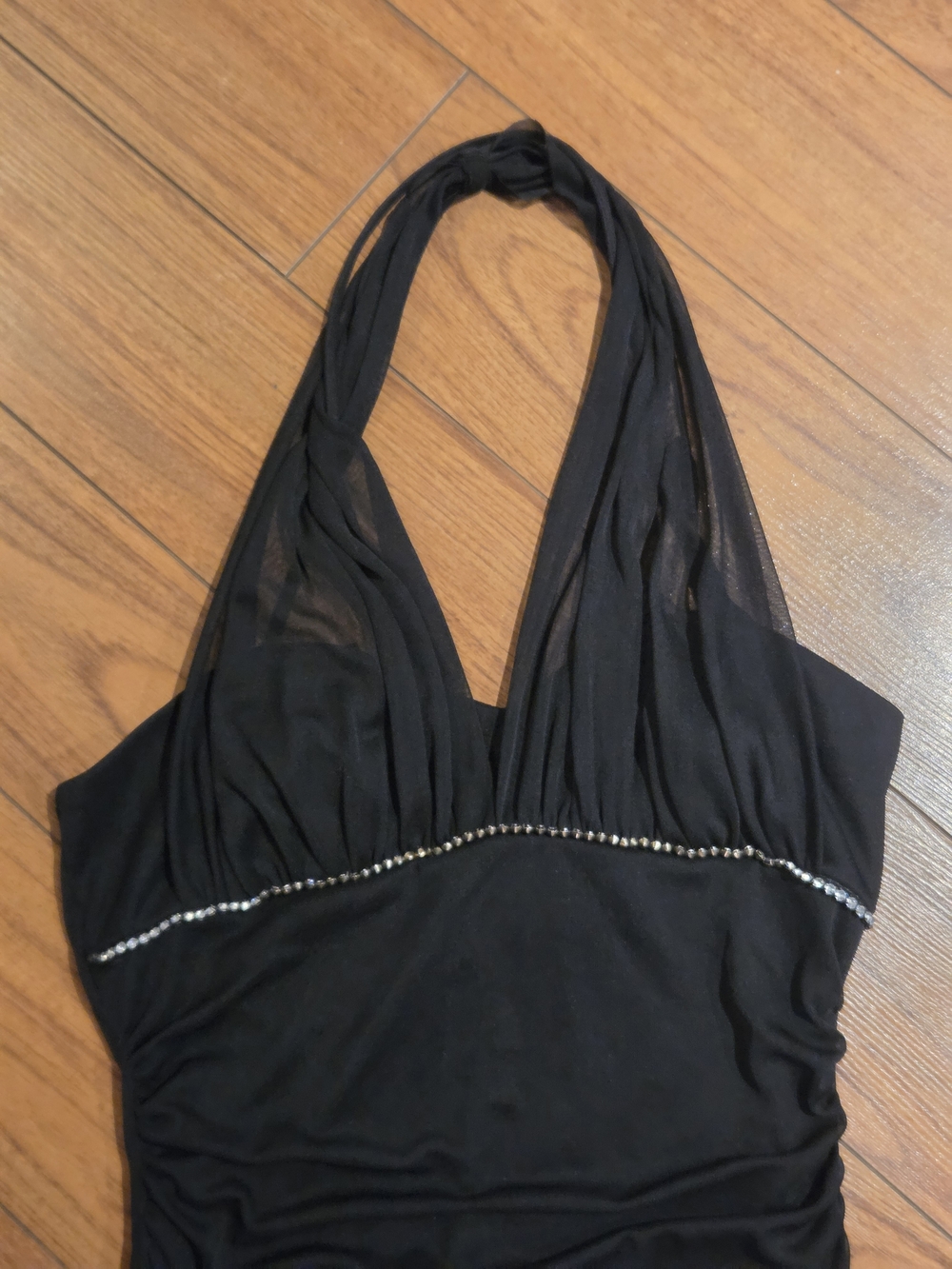 Jessica Black Halter High-Low Ruffle Dress - Picture 2 of 3